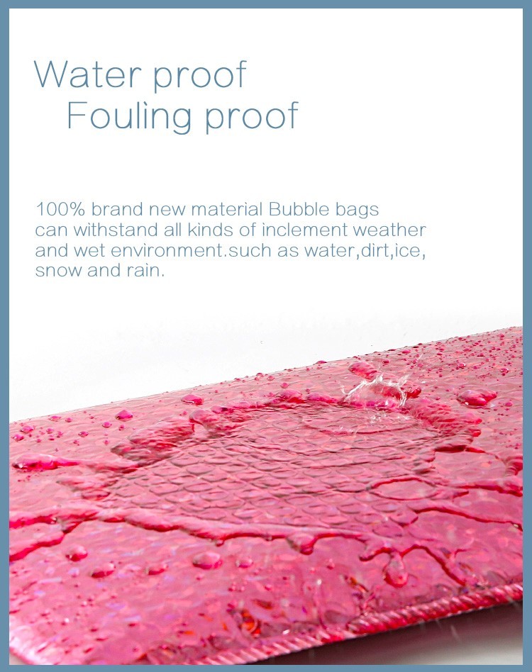 Waterproof PO PE Pearlescent Poly Bubble Mailers For Clothes Packaging