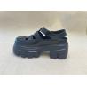 Buy cheap Belt Buckle Braided Black Platform Sandals Bowhead Hollow Out And Foam Outsole from wholesalers