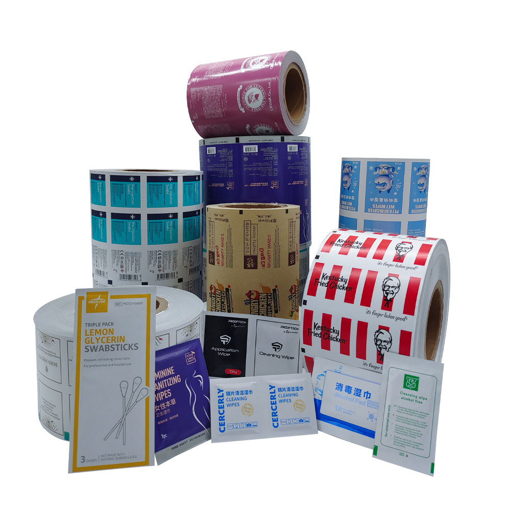 30-1100mm Width Complex Method Aluminum Foil Film Roll for Screen Cleaning Wipes Packaging