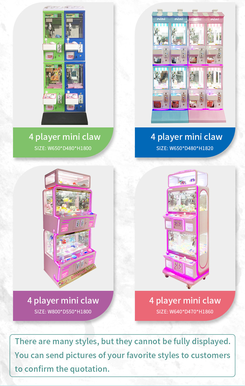 Arcade Game Machine Coin Operated Vending Mini Claw Machine With Bill Acceptor Mega Mini Claw Machine
