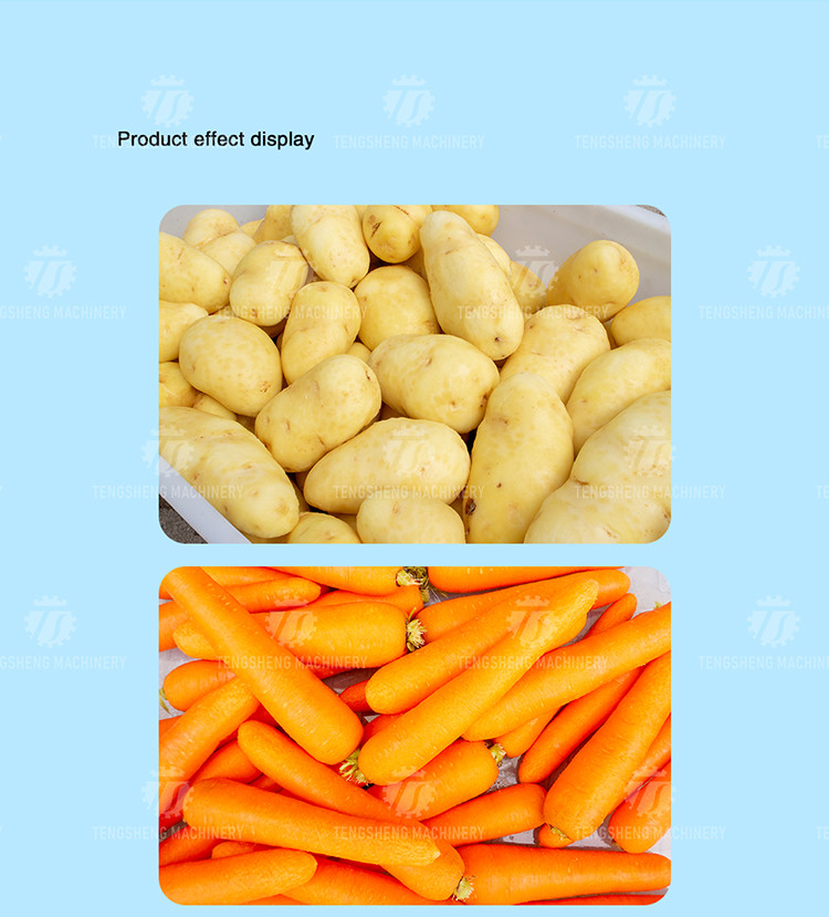 1500KG/H Agricultural products equipment, root and stem peeling cleaning machine, horseshoe cleaning and mud removal mac
