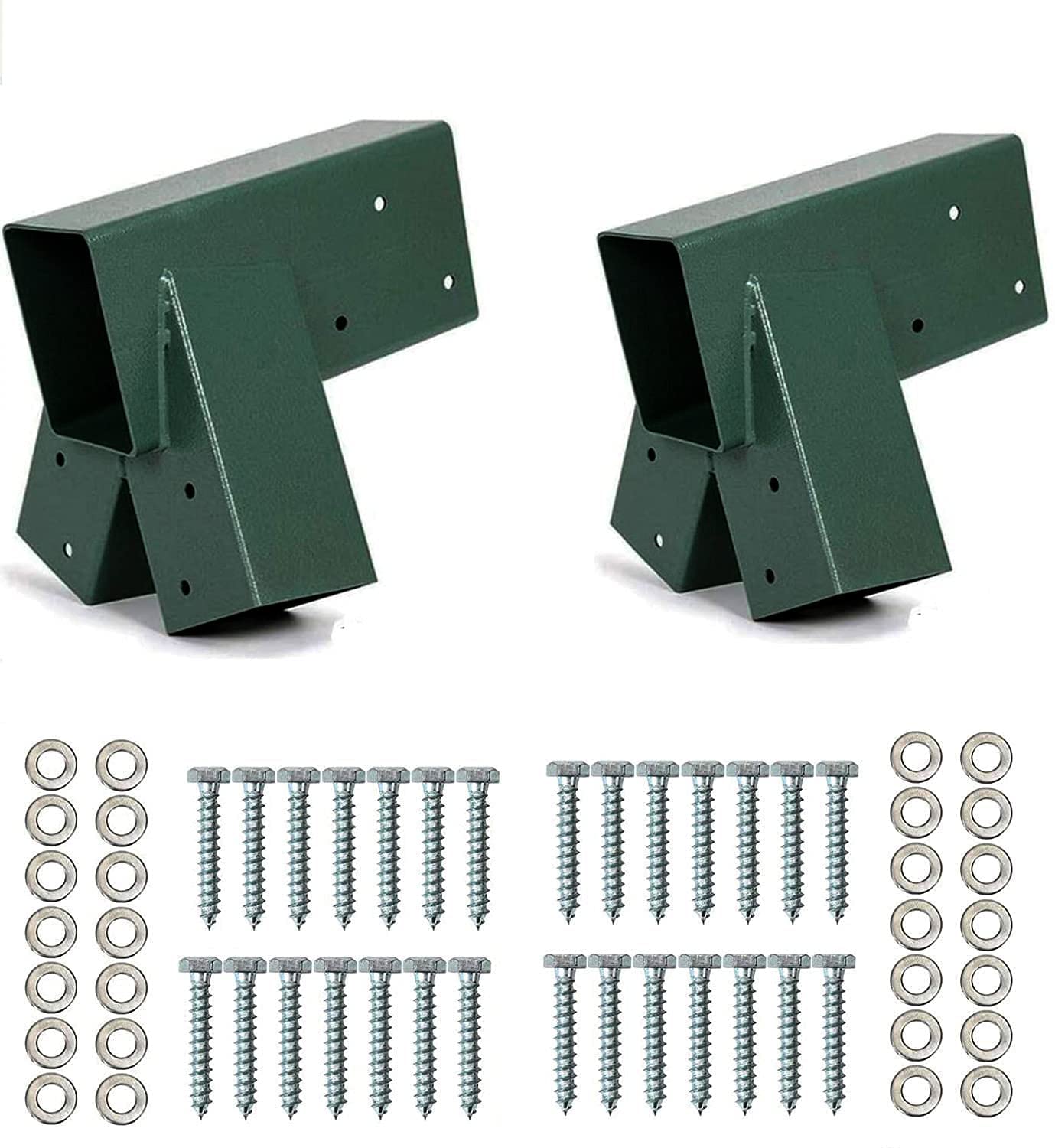 Silver Finish Swing Set Bracket with All Mounting Hardware Middle Bracket