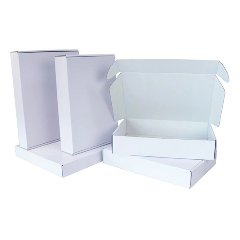 Matte White Rigid Corrugated Cardboard Bulk Mailer Boxes Custom 15x15x5