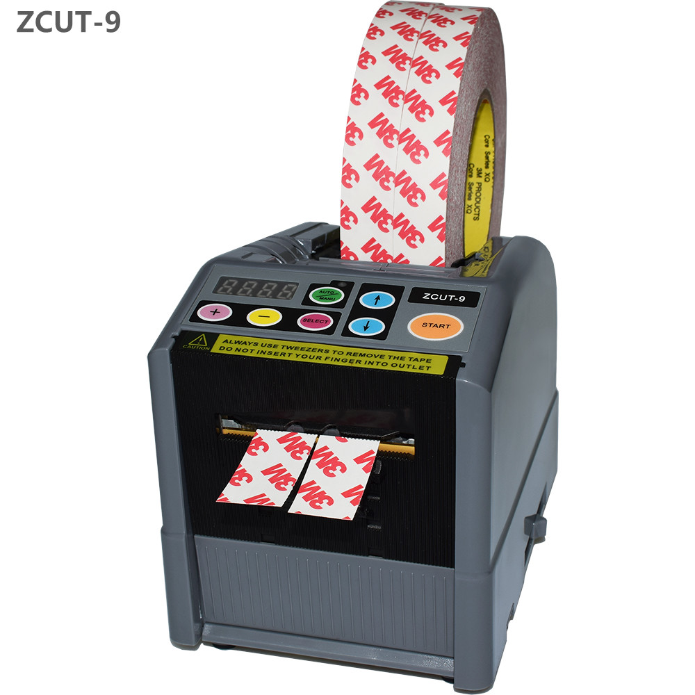 ZCUT-9 Automatic Roll Tape Cutter Dispenser for Double Sided Adhesive Tape with Silicon Roller