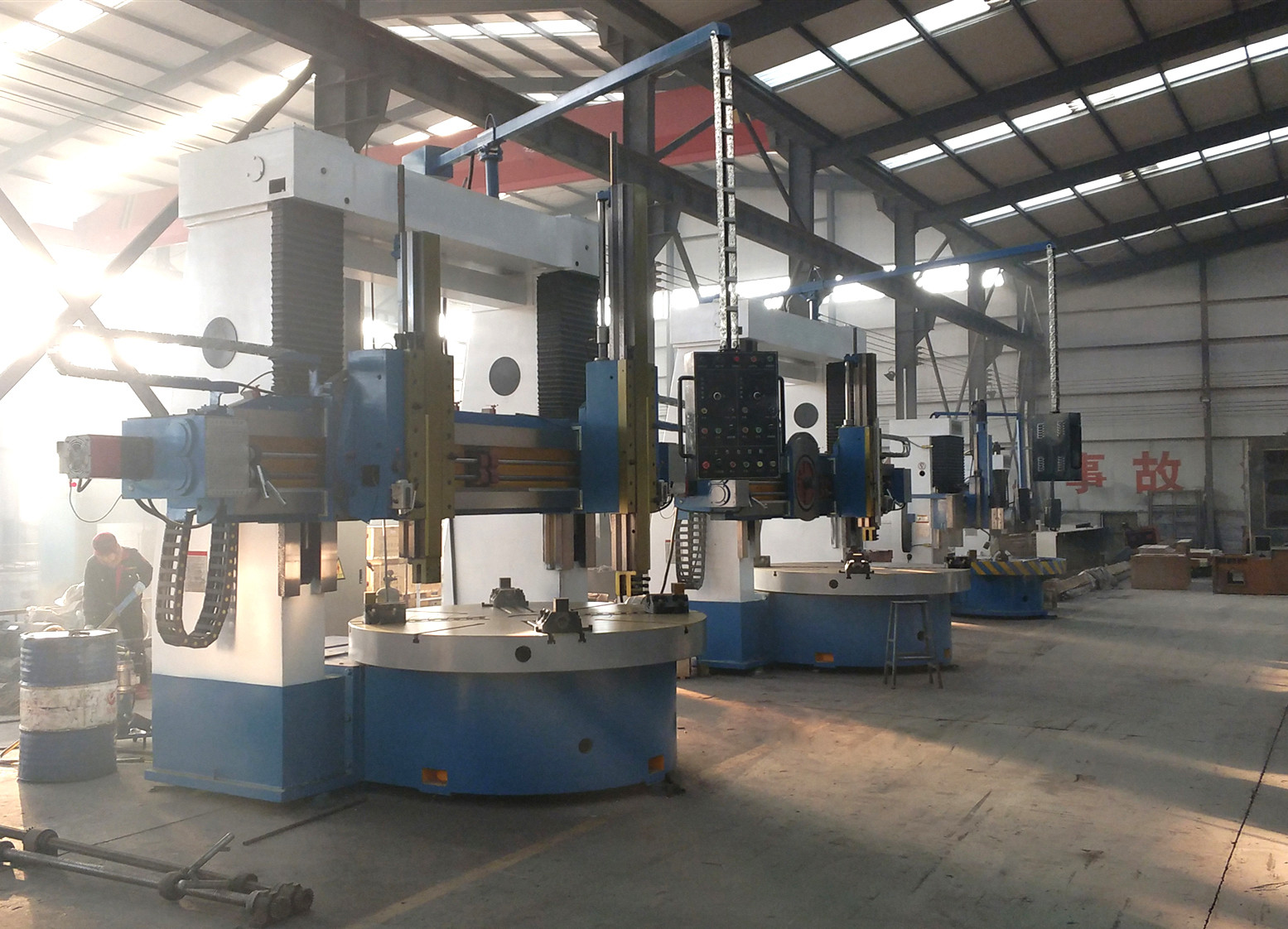 CNC Vertical Turret Lathe Machine , 55kw Double Column Vertical Lathe