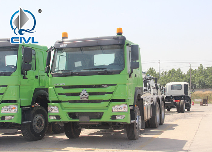 Double Sleepers Prime Mover Truck , 10 Wheels Tractor Truck Euro2 336 HP Tractor Truck