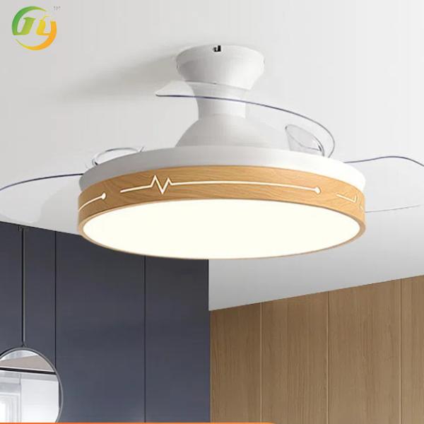 Nordic Invisible Fan Light Restaurant Living Room Home Bedroom Ceiling Fan