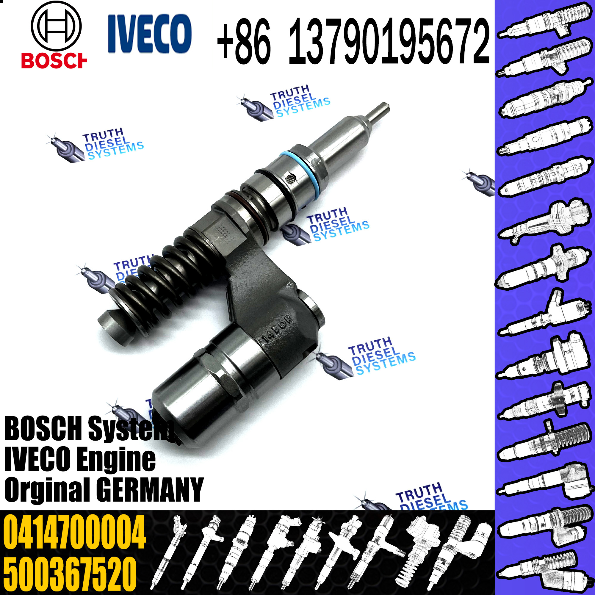 BOSCH injetor 0414700004 500367520 Diesel fuel Unit pump assembly 0414700004 500367520 for IVECO engine