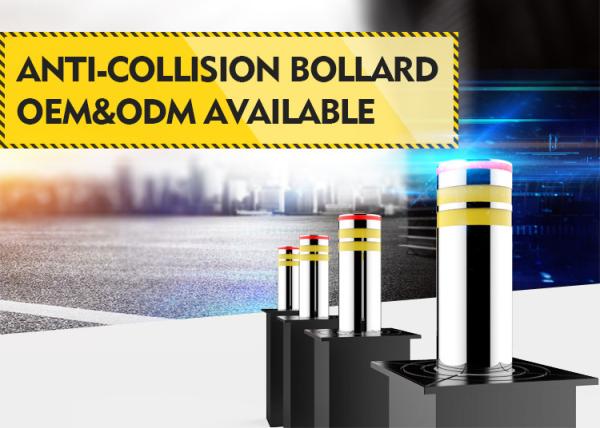 60dB Low Noise Automatic Rising Bollards 304 Stainless Steel 3.7KW System