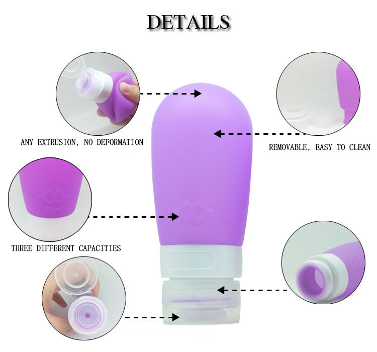 Squeeze Refillable 90ml Silicone Travel Containers