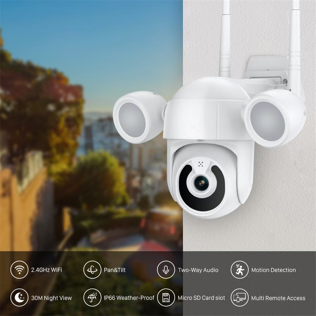 Smart Courtyard Light Wi-Fi Camera(KS-X8)