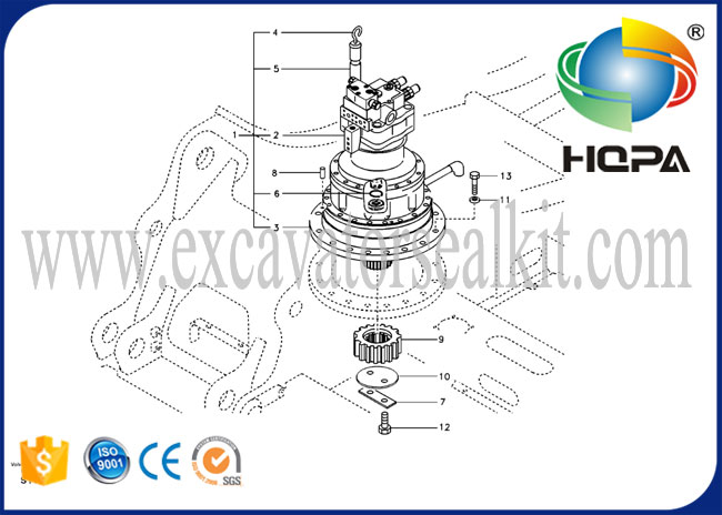 EC290BLC Swing Motor HZZC-M2X170CHB VOE14524190 Hydraulic Repair Kits