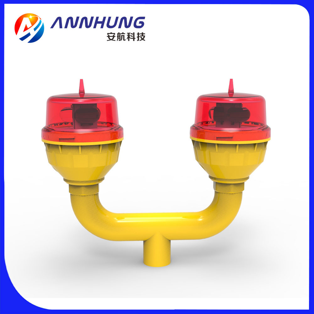 Double 32cd IP66 LED Aviation Obstruction Light Red Low Intensity