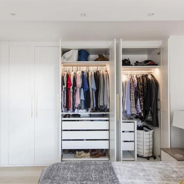 High End Wooden Children Wardrobe Cabinet Design for Custom Made Bedroom Wall
