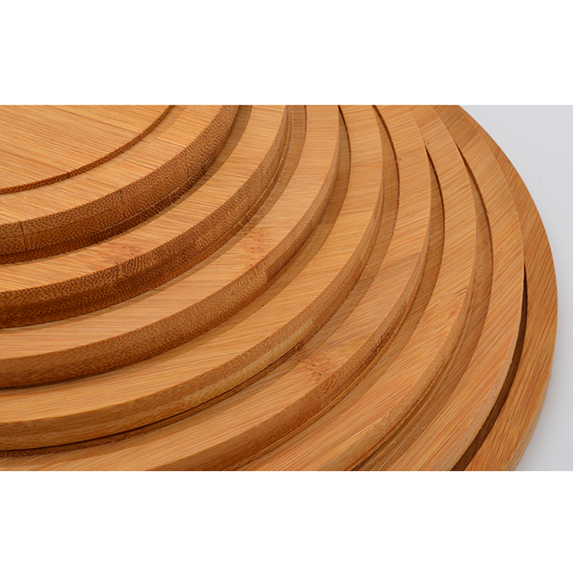 Custom Round Bamboo Pizza Board With Handle CE / EU Certified Customized for Kitchen