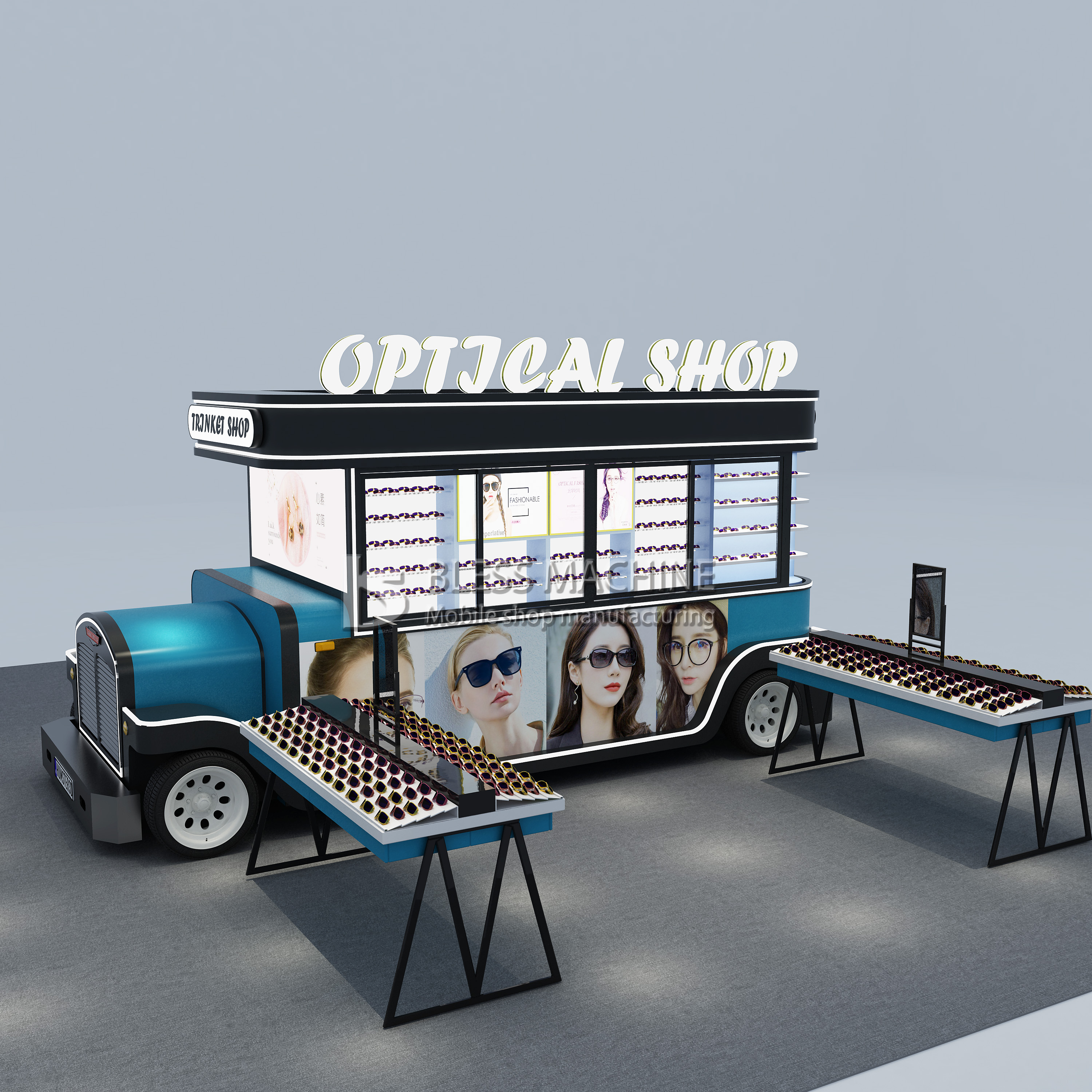 2022 Flour-Based Electric Mobile Hair Cut Salon Van for Meat Processing Plants Outlet