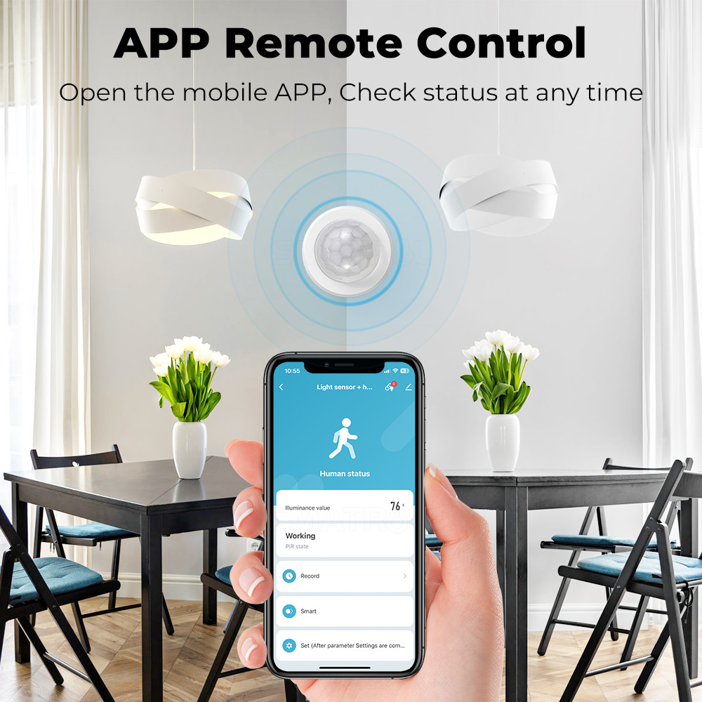 Tuya Zigbee 3.0 PIR Motion Detector Luminance Sensor 2 in 1 Security Anti-Theft Alarm Sensor Smart Light Sensing