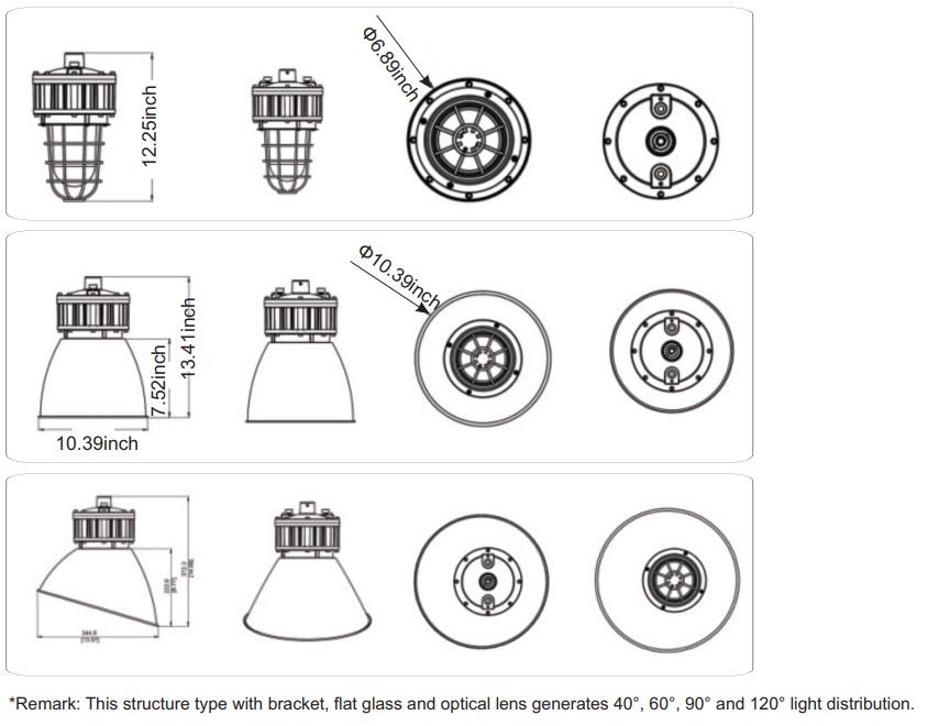 High Quality Dimmable And Battery Back Up Function Available IP66 Chemical Explosion Proof Lighting IK10 G SERIES