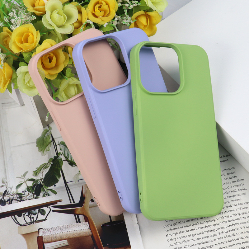 Camera Lens Protection TPU Phone Case Colourful Soft Matte Mobile Cover S24 S25