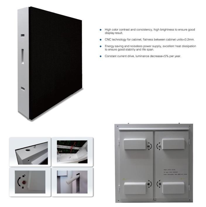 IP65 960x960mm Curved Energy Saving LED Display Exterior Led Panels
