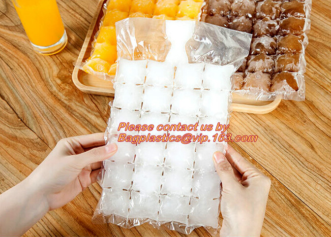 New Custom Printed Disposable Ice Cube Plastic Bag Manufacturer, Colored Disposable Plastic Ice Cube Freezer Bag, bageas