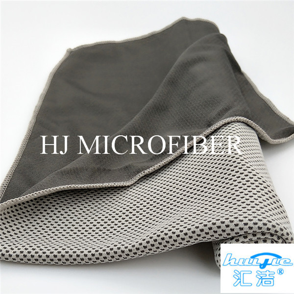 Customized Microfiber Cleaning Cloth Towel Grey Color Square Shape Bath Beach Towel 40*60cm