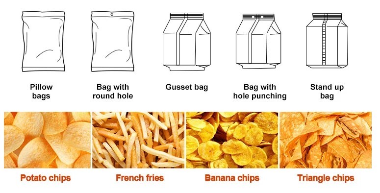 Pillow Bag Back Seal 5g Puffed Food Packing Machine