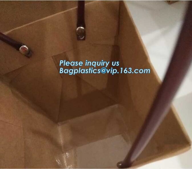 Customized Red Printed Kraft Paper Shopping Bag with Ribbon Handles and Bowknot,Kraft Paper Shopping Bag with Kinds off