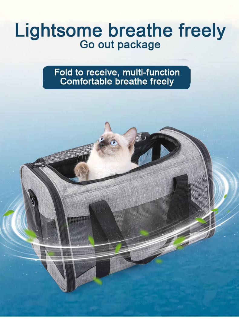2 Doors Pet Carrier Handbag More Ventilated Dog Shoulder Carry Bag 12kg Capacity