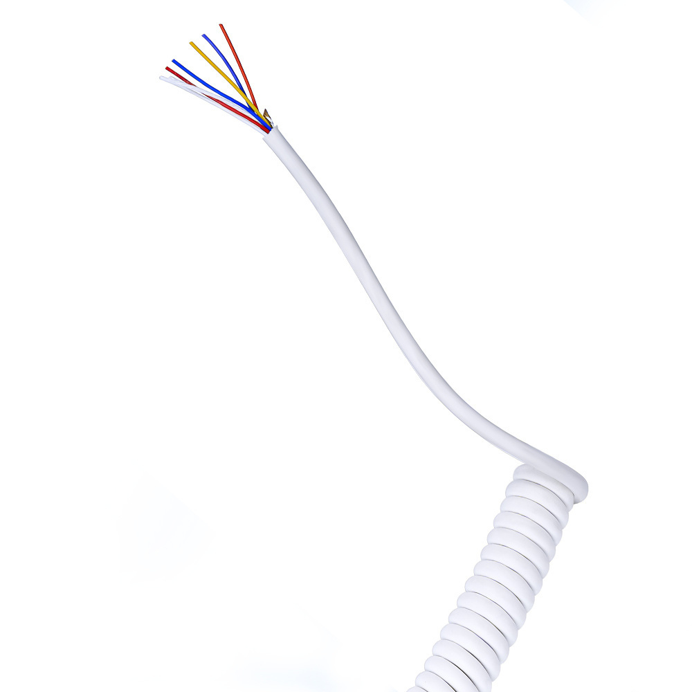 Wholesale Curly Cord PVC Insulated Sheath Spring Electric Spiral Cable