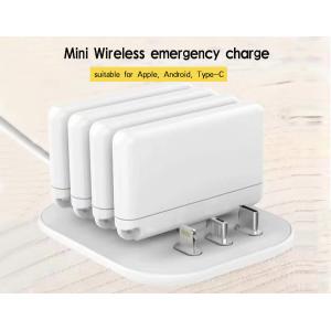 Mini wireless emergency charger, emergency portable power bank