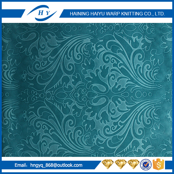 high quality 3D embossed italian velvetr fabric