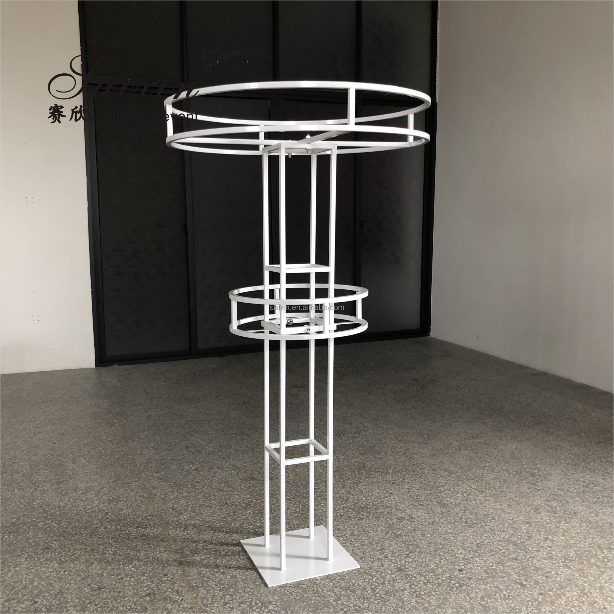 1.5m Tall Large Double Round Flower Pot Stand Arrange Furniture 150cm