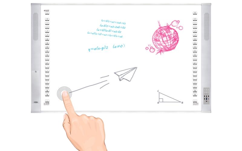 Children Education Smart Electronic Whiteboard All In One IPS Type Pen / Finger Touch