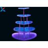 Buy cheap Heart Shape Perspex Display Stand , 5 Layers Champagne Acrylic Display Shelves from wholesalers