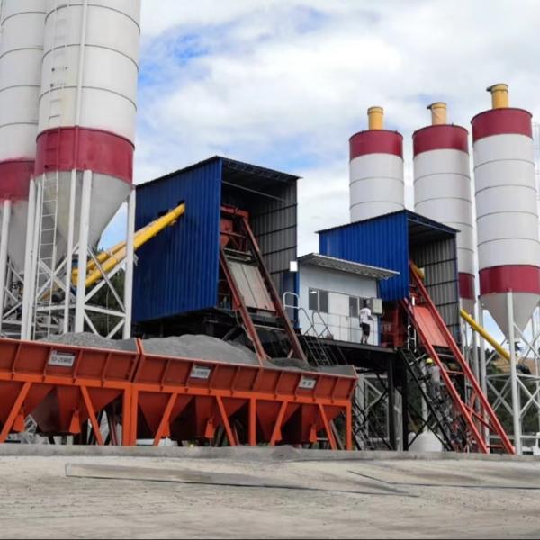 Compact Type Mobile Batching Plant 35m3/h Ready Mix Concrete Plant