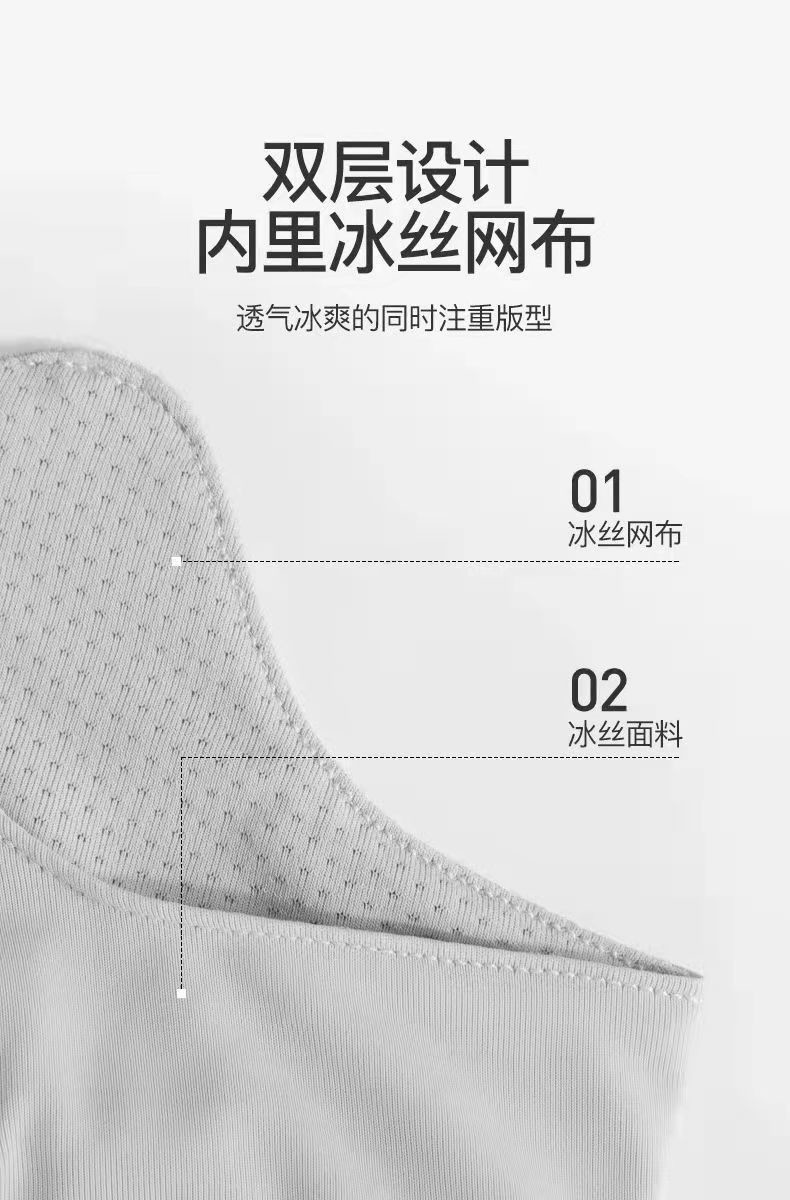 SUMMER BURST EYE PROTECTION ANGLE ICE SILK SUNSCREEN MASK WOMEN'S SUNSCREEN MASK WOMEN'S UV PROTECTION THIN SHADE MASK