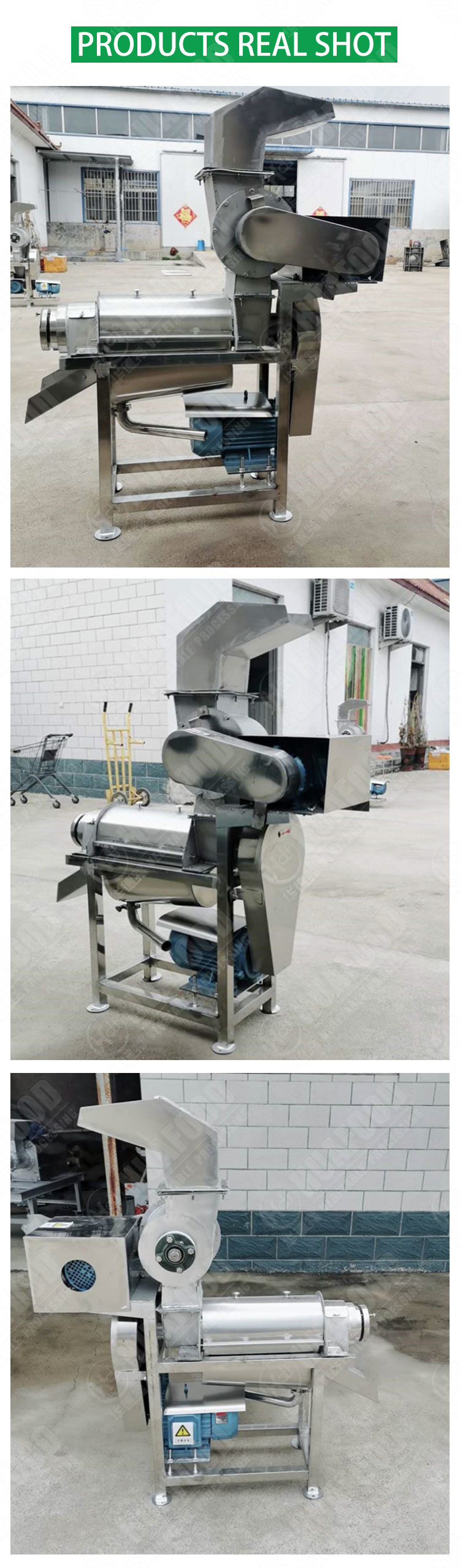 Juice Extractor 1.1kw Automatic Food Processing Machines