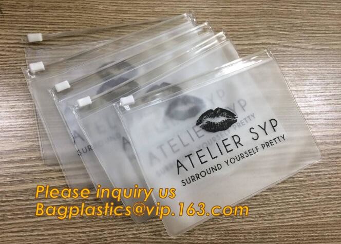 Plastic Bag OEM Custom PVC Loop Handle Image Printed Plastic Shopping Bag,Promotional Clear Waterproof Plastic Cosmetic