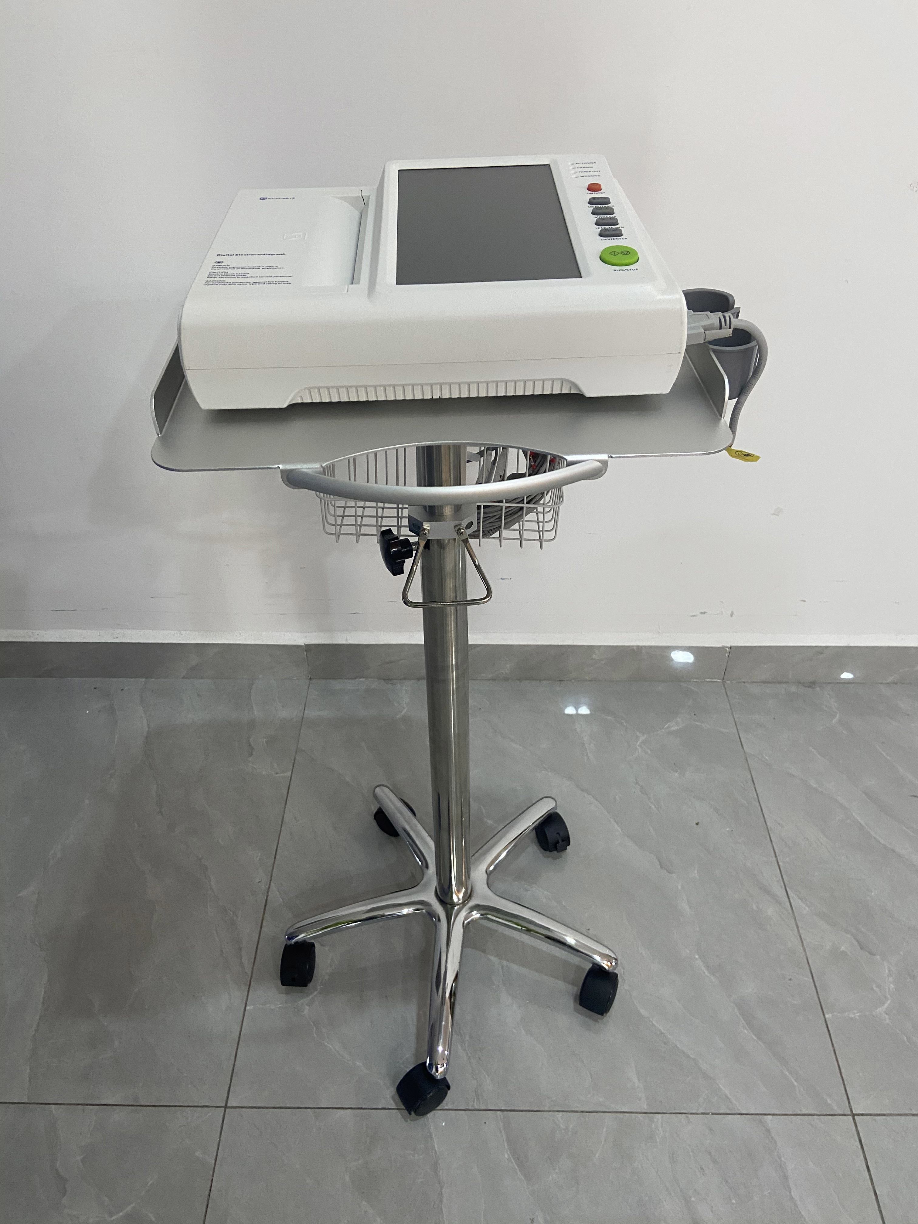 Mobile Trolley Cart with Table Top for Hospital Medical ECG Machine