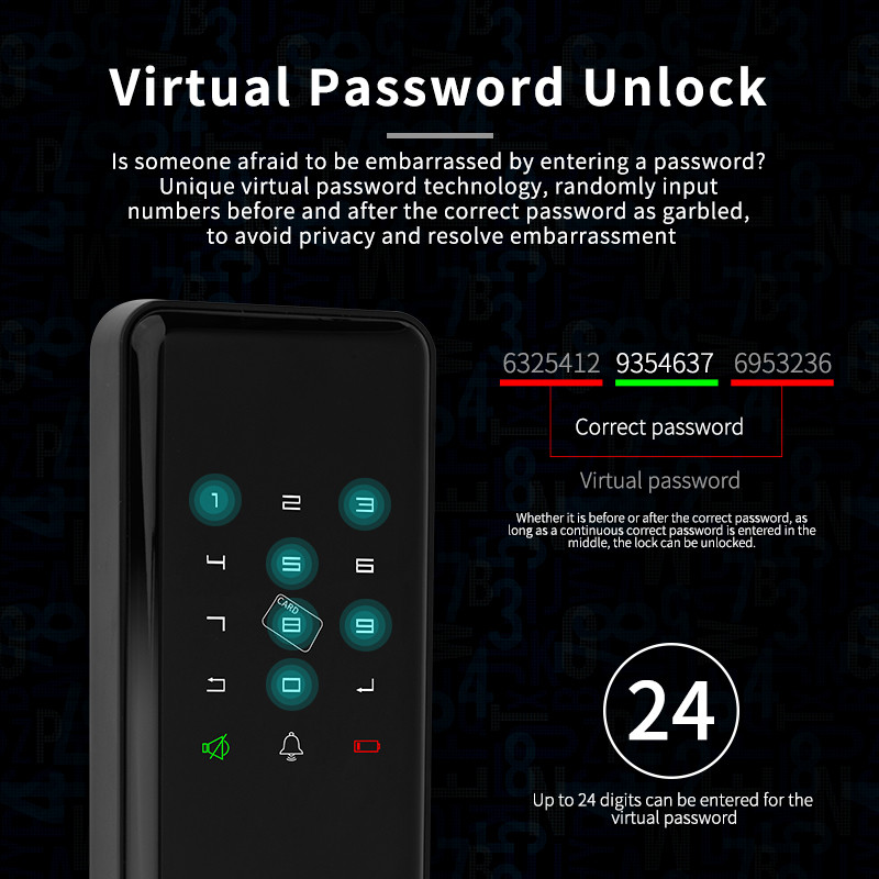 Hot Selling Fingerprint Smart Door Lock With Tuya Wifi Smartphone App Remotely Control High Quality For House Use
