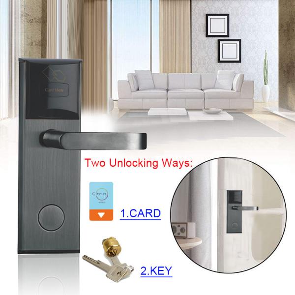 Multiple Colors Stainless Steel Hotel Key Card Door Locks with Management