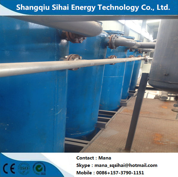 380V Used Plastic Tyres Recycling Machine For Fuel Oil Carbon Black Directly Heating