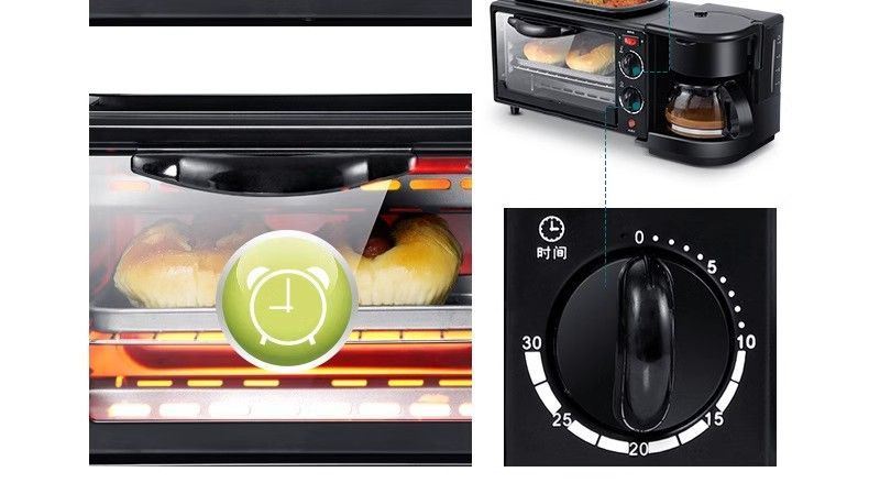 110-220V Electric Oven Coffee Machine Frying Pan - Breakfast Maker