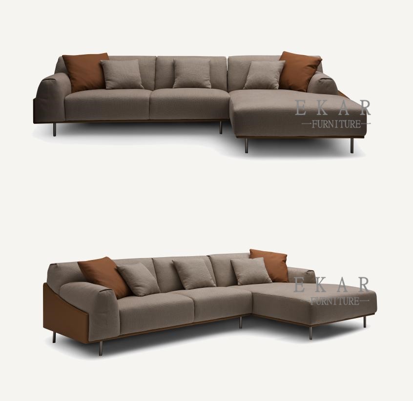 New Style Factory Direct Italy Designer L Shaped Sofa Foshan