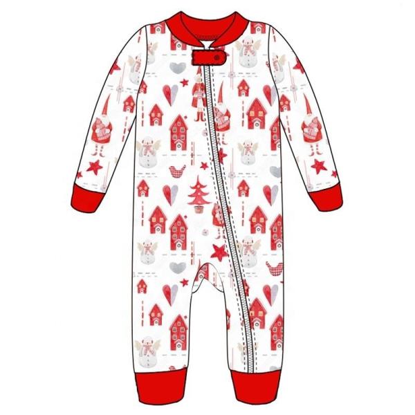 Christmas baby infant romper bodysuit cotton printing cute baby clothes