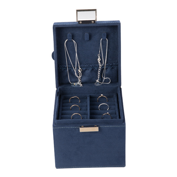 Packaging Fabric Leather Jewelry Box Set Custom Logo / Size Durable For Storage