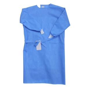 China Breathable Disposable Isolation Gowns / Non Woven Isolation Gown Elastic Cuff on sale
