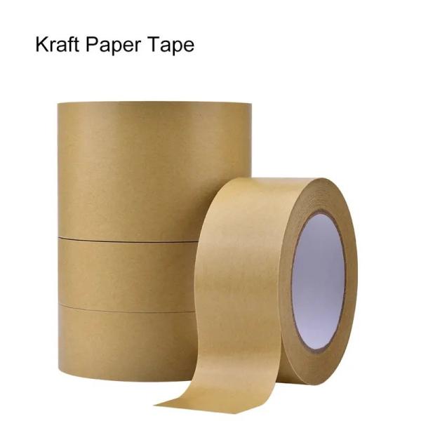 Pressure Sensitive Self Adhesive Carton Packing Brown Paper Tape Single Sided
