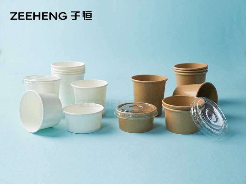 ZEEHENG Popular 4oz Portion Cup White Sample Condiment Paper Cups With Lids